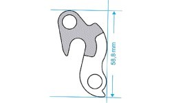 Derailleur hanger A HG-014 with screw, (1006a) right