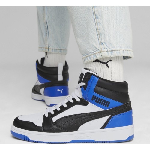 Puma Rebound V6 vīriešu apavi White Blue Black 392326 10