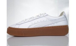 Puma Basket Platform Core White Shoes