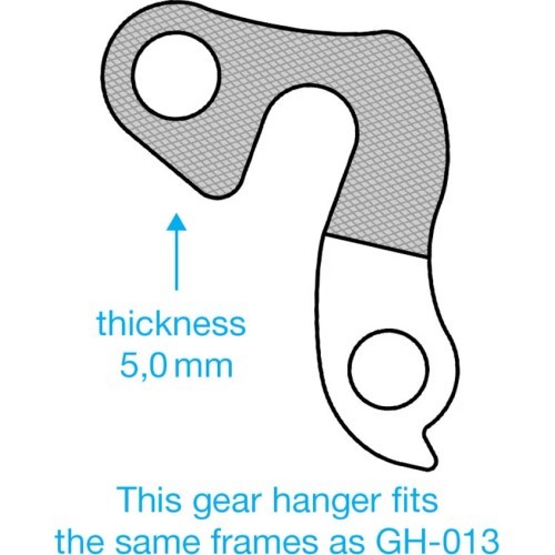 Derailleur Hanger GH-081 with M8x0.75 Bolt (right)