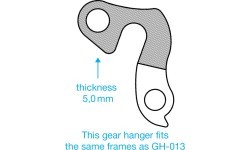 Derailleur Hanger GH-081 with M8x0.75 Bolt (right)