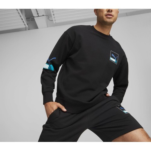 Puma Brand Love Crew Tr Men's Sweatshirt Black 535630 01