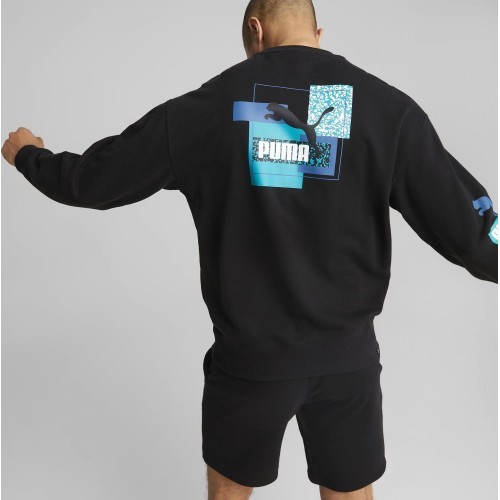 Puma Brand Love Crew Tr vīriešu džemperis, melns 535630 01