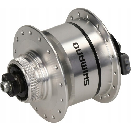 Priekšējā rumba ar integrētu dinamo Shimano DH-3D72, 6V 3W, 32H, CL disku bremzēm, ātrā savilcēja