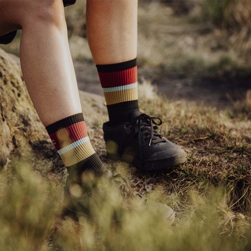 Носки FORCE Stripe, размер S-M (36-41), черные