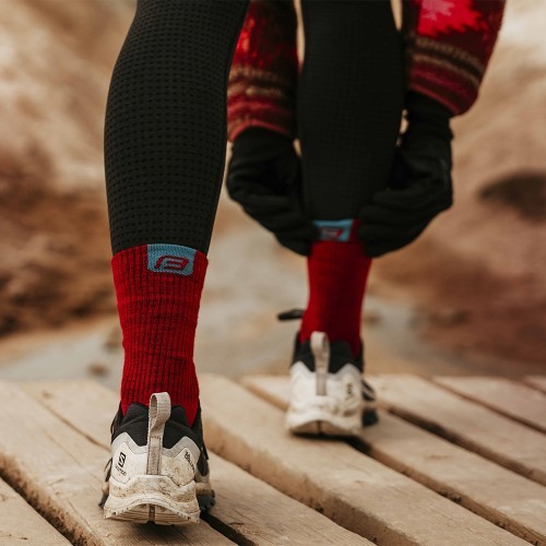 FORCE North Thermo socks, long, size L-XL (42-47), red/blue
