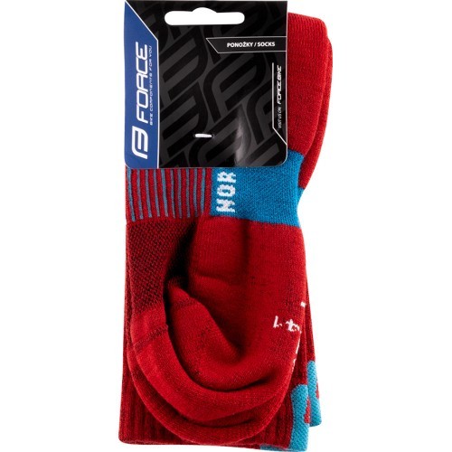 Носки FORCE North Thermo, длинные, размер L-XL (42-47), красно-синие