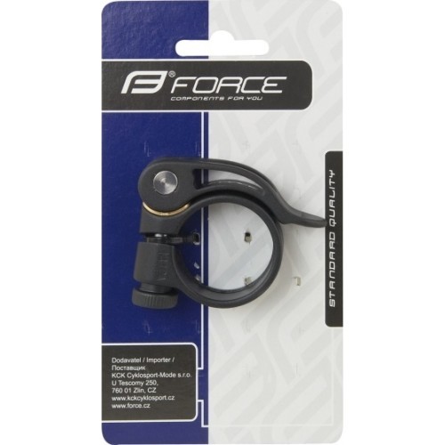 Sēdekļa statņa apskava FORCE C4.4 34,9mm (alumīnija, melna)