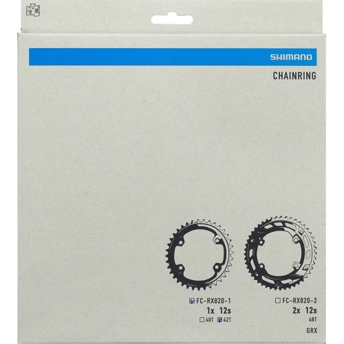 Shimano GRX FC-RX820-1 Front Chainring, 42T, B.C.D. 110 mm
