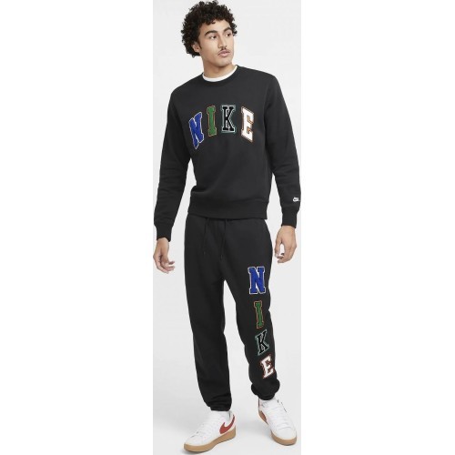 Мужской свитшот Nike Nk Club Bb Crew Letters Black FZ0879 010