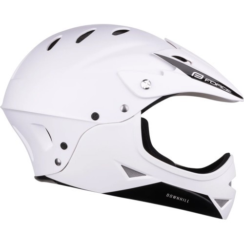 Bērnu ķivere FORCE DOWNHILL Junior, izmērs S-M (54-58 cm), balta