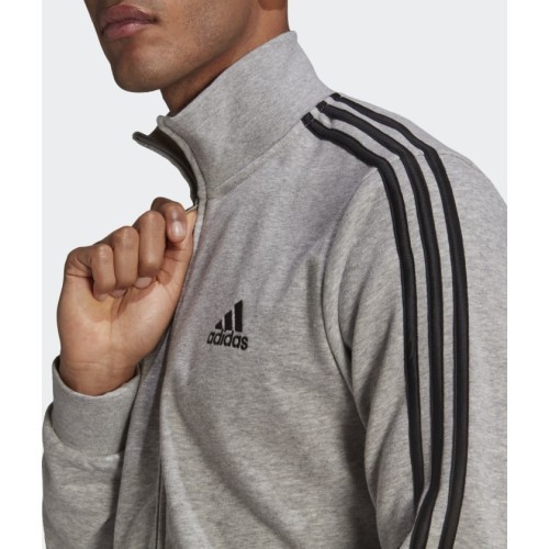Adidas vīriešu sporta tērps M 3S FT TT TS, pelēks/melns