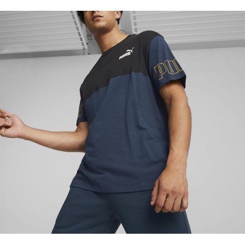 Puma vīriešu T-krekls Power Colorb Blue Black 671567 73