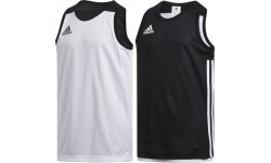 Adidas Basketball Jersey for Teens 3G Spee Rev Jrs Black White DX6387