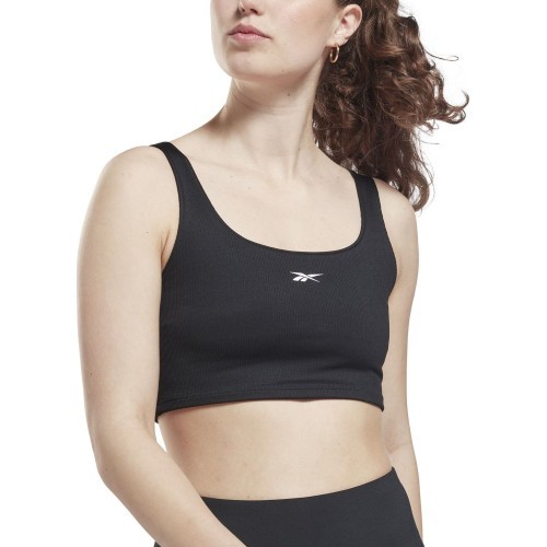 Женский спортивный бюстгальтер Reebok Wor Rib Bralette чёрный GS1953
