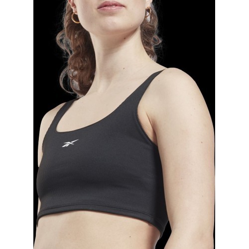 Reebok Wor Rib Bralette sieviešu sporta krūšturis, melns GS1953