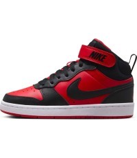 Nike Court Borough Mid 2 Kids' Shoes Black Red CD7782 602