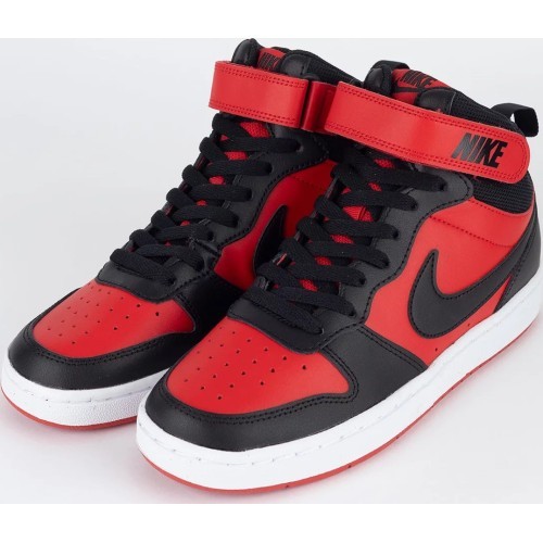 Nike Court Borough Mid 2 подростковая обувь Black Red CD7782 602
