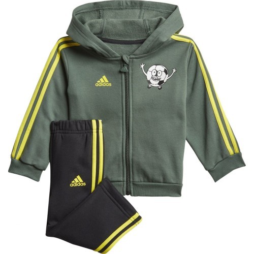 Adidas I Lil 3S Jog FL kids' tracksuit black green GN7258