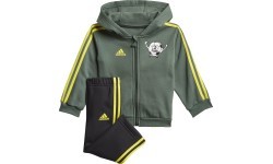 Adidas I Lil 3S Jog FL bērnu sporta tērps melns zaļš GN7258