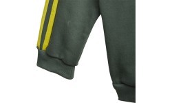Детский спортивный костюм Adidas I Lil 3S Jog FL чёрный зелёный GN7258