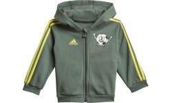 Adidas I Lil 3S Jog FL bērnu sporta tērps melns zaļš GN7258