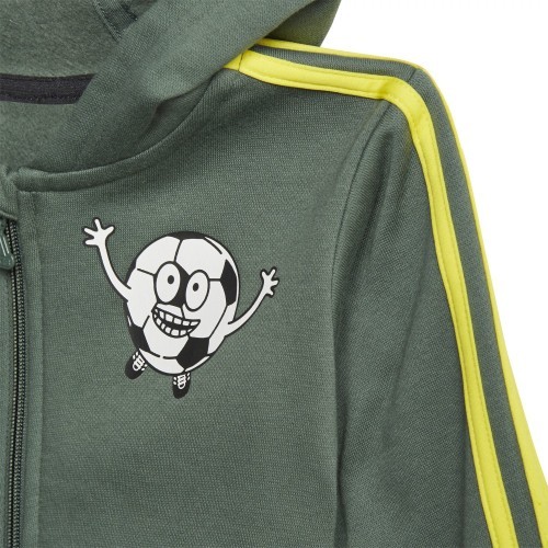 Adidas I Lil 3S Jog FL kids' tracksuit black green GN7258