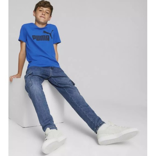 Puma Ess Logo Tee Junior T-Shirt Blue 586960 47