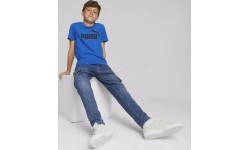 Подростковая футболка Puma Ess Logo Tee синяя 586960 47