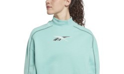 Женский спортивный костюм Reebok Te MYT чёрный зелёный HH7711