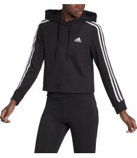 Adidas W 3S FT Crop Hoodie Women's Sweatshirt Black GM5582