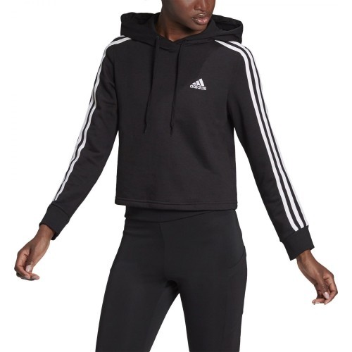 Adidas sieviešu džemperis W 3S FT Crop Hoodie Black GM5582