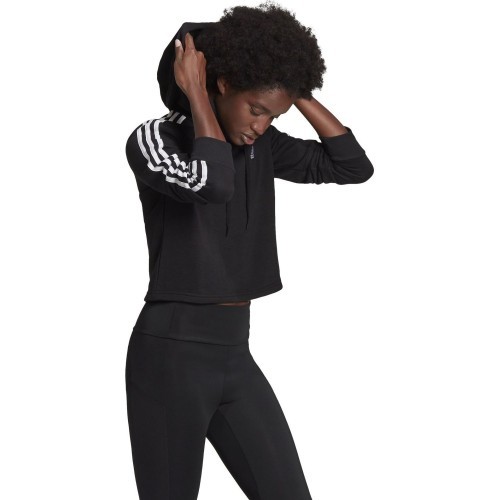 Adidas sieviešu džemperis W 3S FT Crop Hoodie Black GM5582