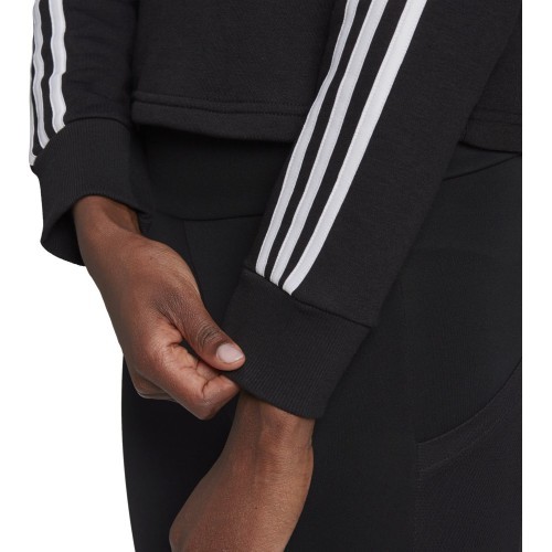 Adidas W 3S FT Crop Hoodie Women's Sweatshirt Black GM5582