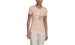 Adidas W MH Flower Tee Women's Top Pink ED6161
