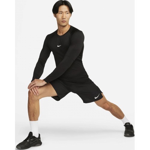Nike Pro Dri-FIT Tight Top LS men's T-shirt, black FB7919 010