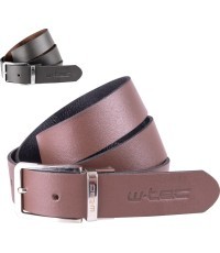 Ādas josta W-TEC Machoo - Brūni melns