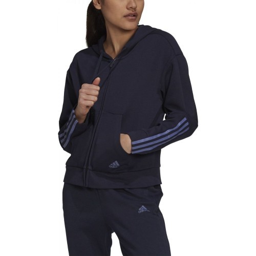 Adidas W DK FZ Hoodie Women's Sweatshirt Blue H07805