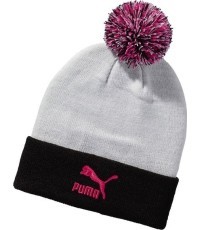 Puma Pom Pom Beanie White Black