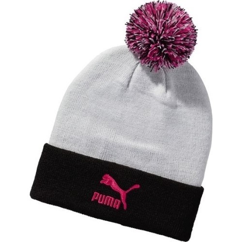 Puma Pom Pom Beanie White Black