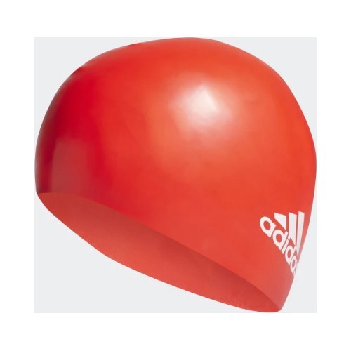 Шапочка для плавания Adidas Sil 3S Cap Y красная HE5081