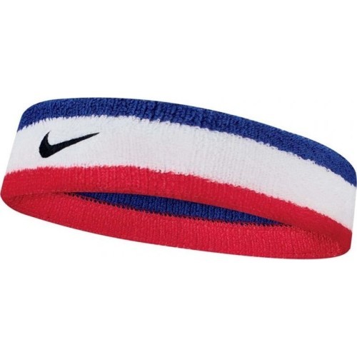 Nike galvas lente Swoosh Headband White Blue Red N0001544 620