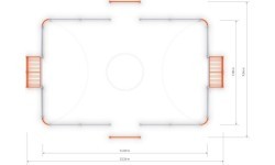 Futbola vārti Arena Inter-Play 1a (11x7 m)