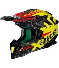 Мотокроссовый шлем X-Lite X-502 Nac-Nac LED, жёлтый - Чёрный/жёлтый