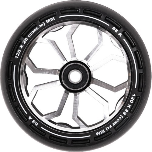Scooter Wheels LMT XL, 120mm, w/ ABEC, 9 Bearings - Black