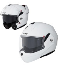Flip-Up Motorcycle Helmet W-TEC Sabron P/J - Pearl White