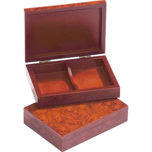 Kāršu kastīte Philos, koka, 15,3x11,2 cm