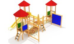 Wooden Kids Playground Model 0505A