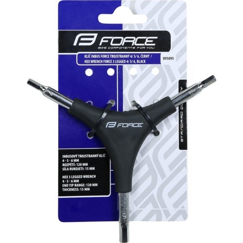 FORCE 3 galu sešstūra atslēga 4/5/6 mm