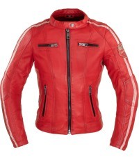 Sieviešu ādas motociklistu jaka W-TEC Umana - Sarkans